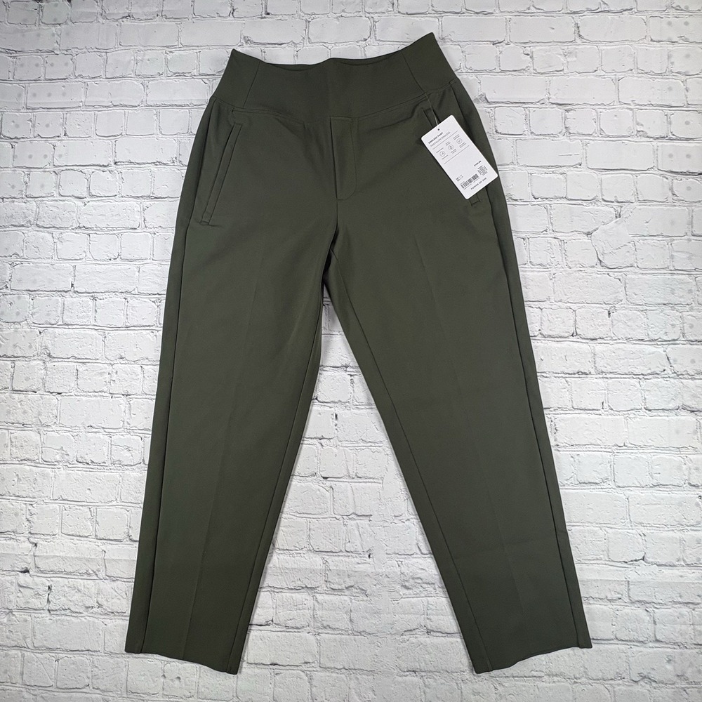 NWT Athleta 2P 2 P Endless High Rise Pants Green Career Travel Petite